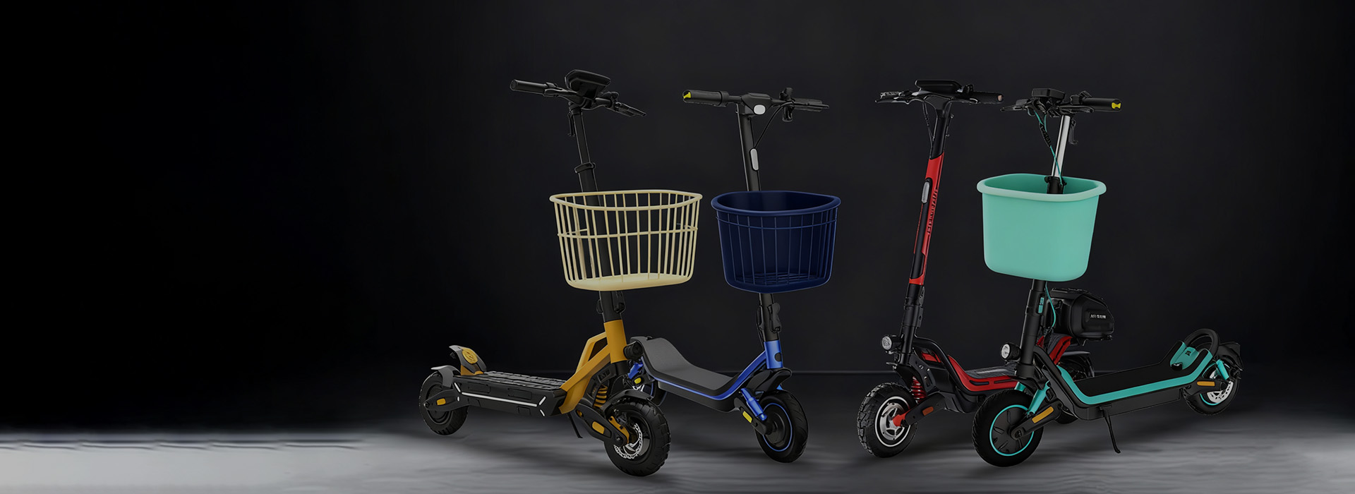 Electric Scooter With Basket